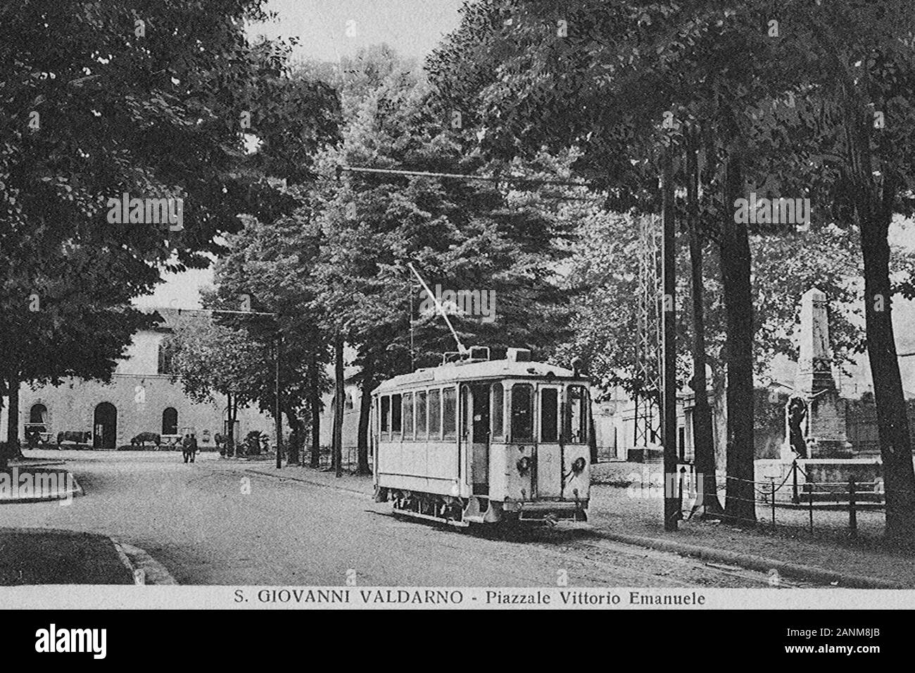 San Giovanni Valdarno - il Tram; 1 gennaio 1930; Foto d'epoca; Unkno n; Foto Stock
