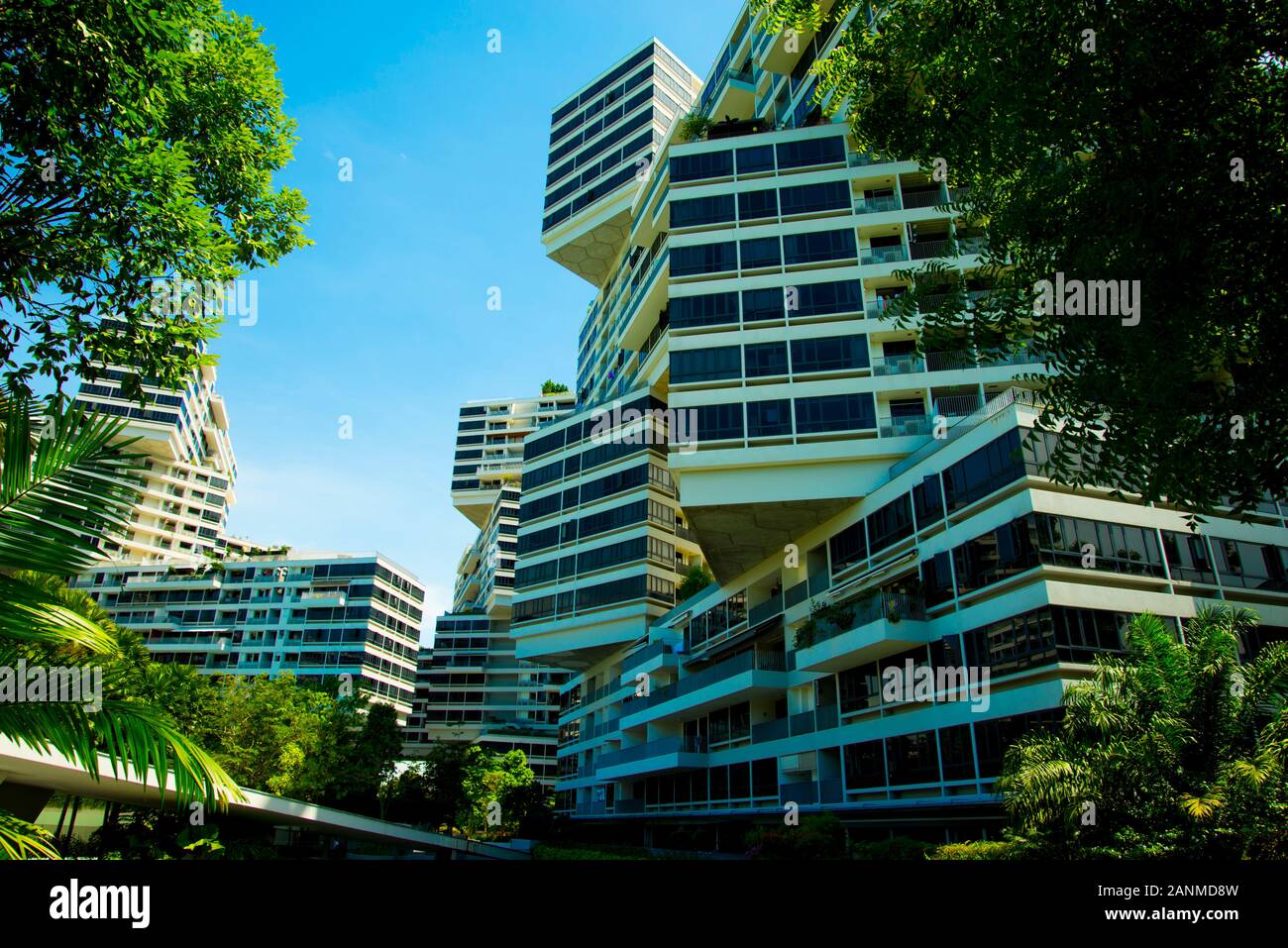 Moderni appartamenti pubblica - Singapore Foto Stock