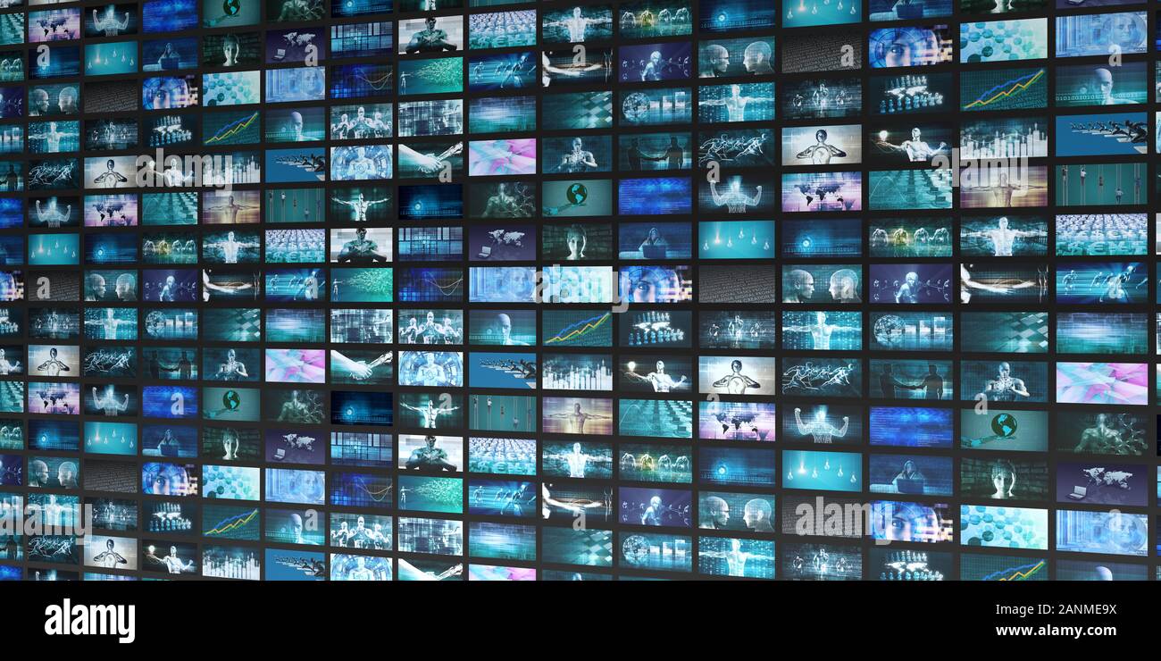 Tecnologie dirompenti e interruzioni della tecnologia come un concetto tecnico Foto Stock