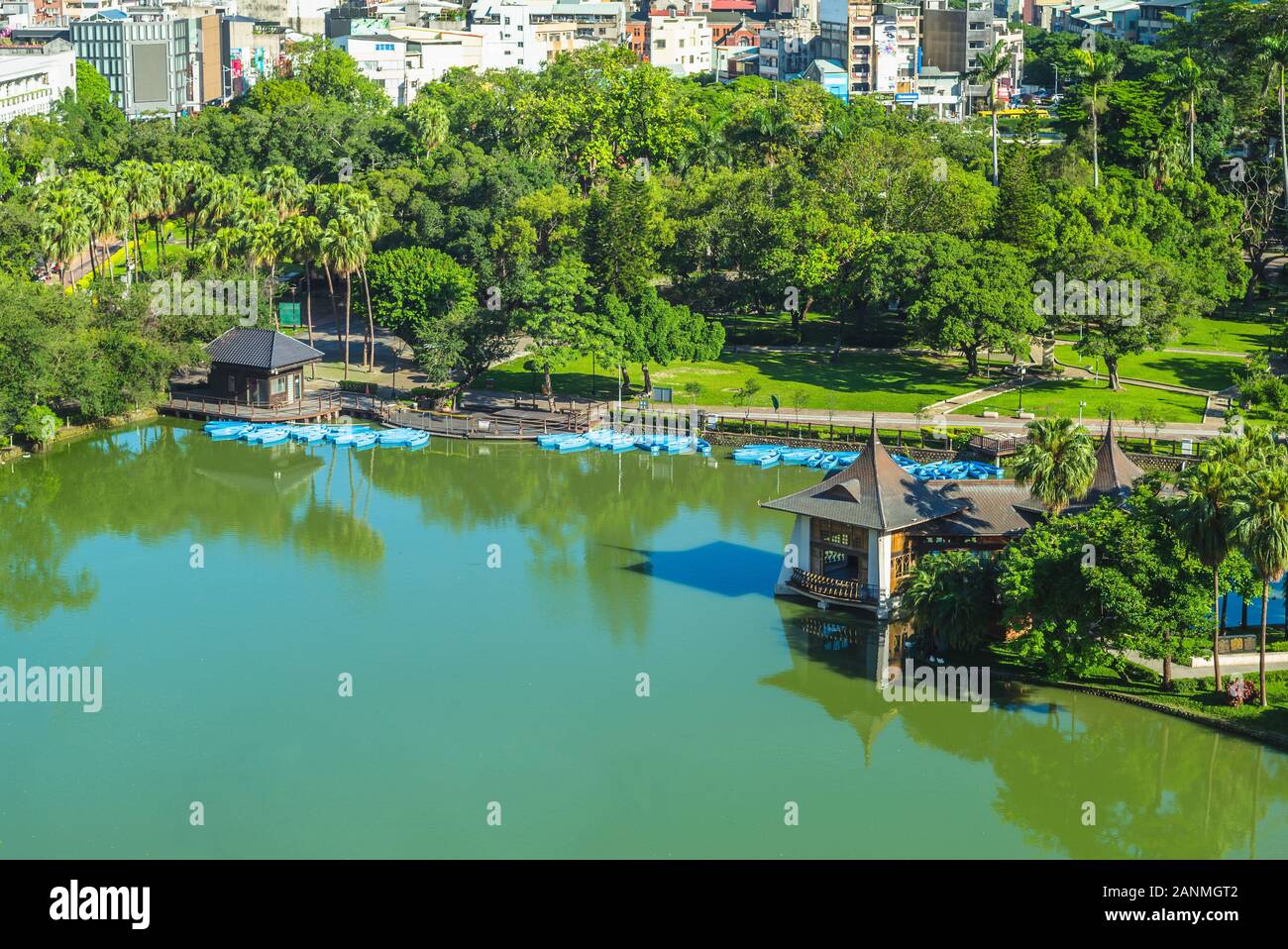 Vista aerea del parco di taichung in Taiwan Foto Stock