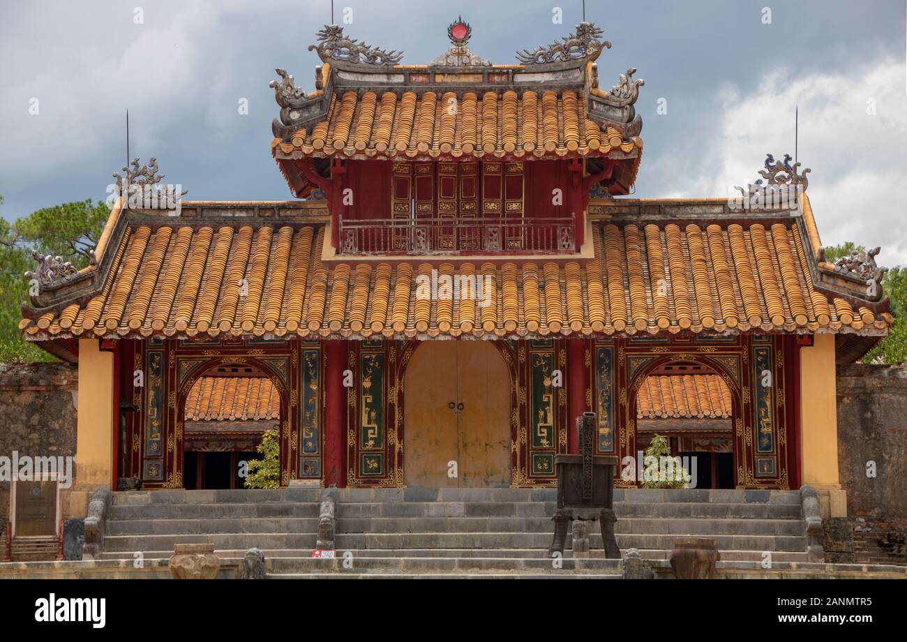 La tomba imperiale di Minh Mang in tinta, Vietnam Foto Stock