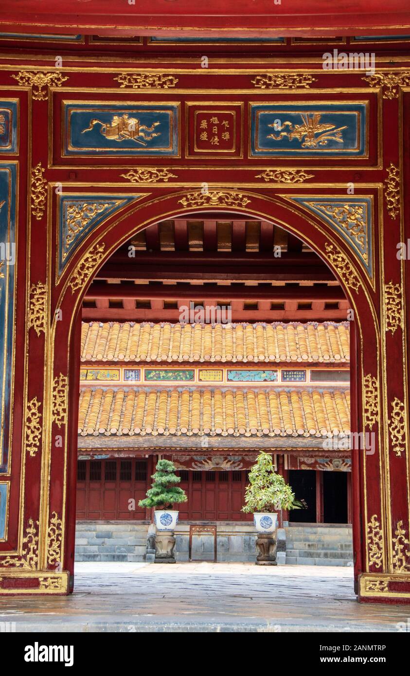 La tomba imperiale di Minh Mang in tinta, Vietnam Foto Stock