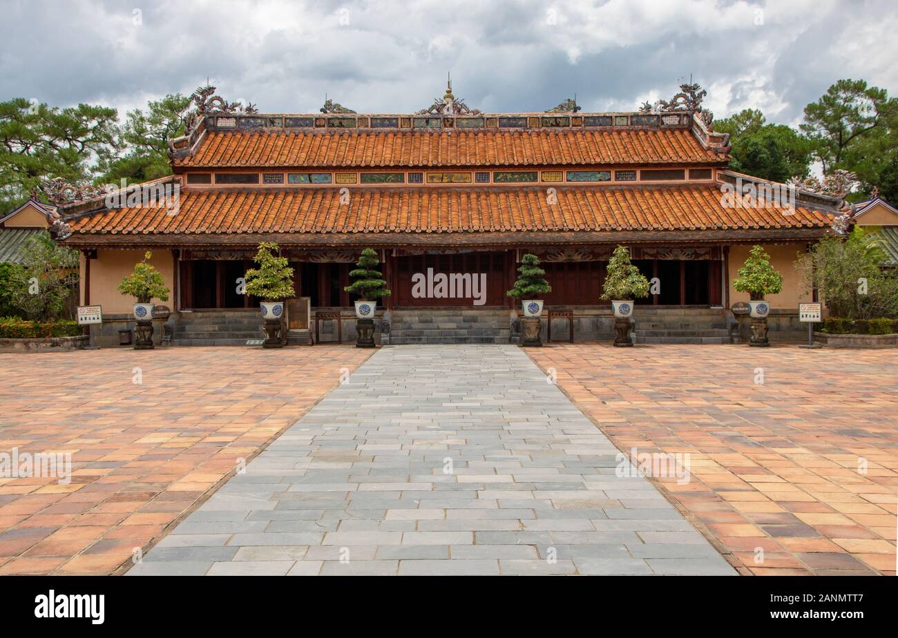 La tomba imperiale di Minh Mang in tinta, Vietnam Foto Stock