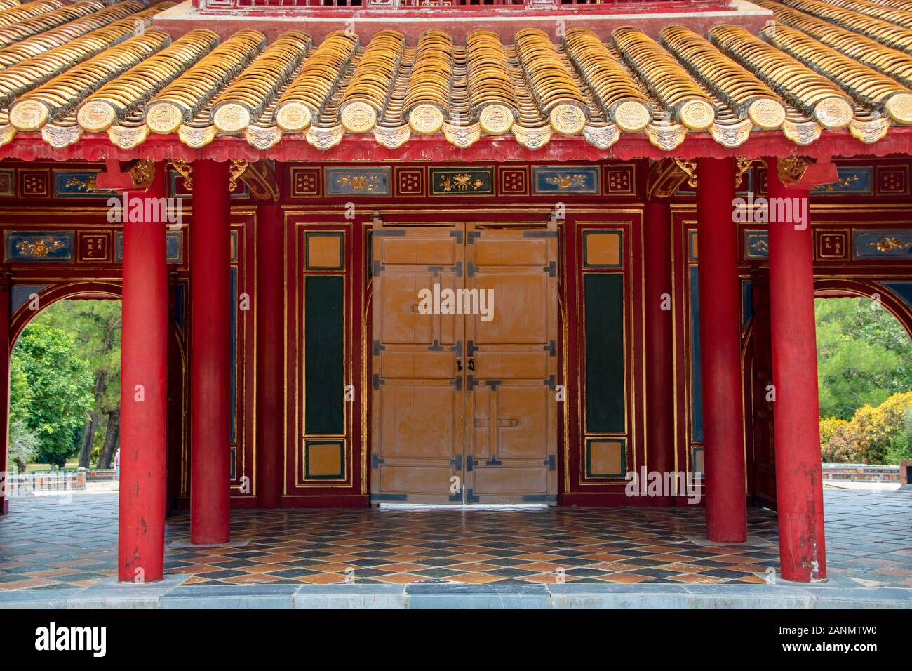 La tomba imperiale di Minh Mang in tinta, Vietnam Foto Stock