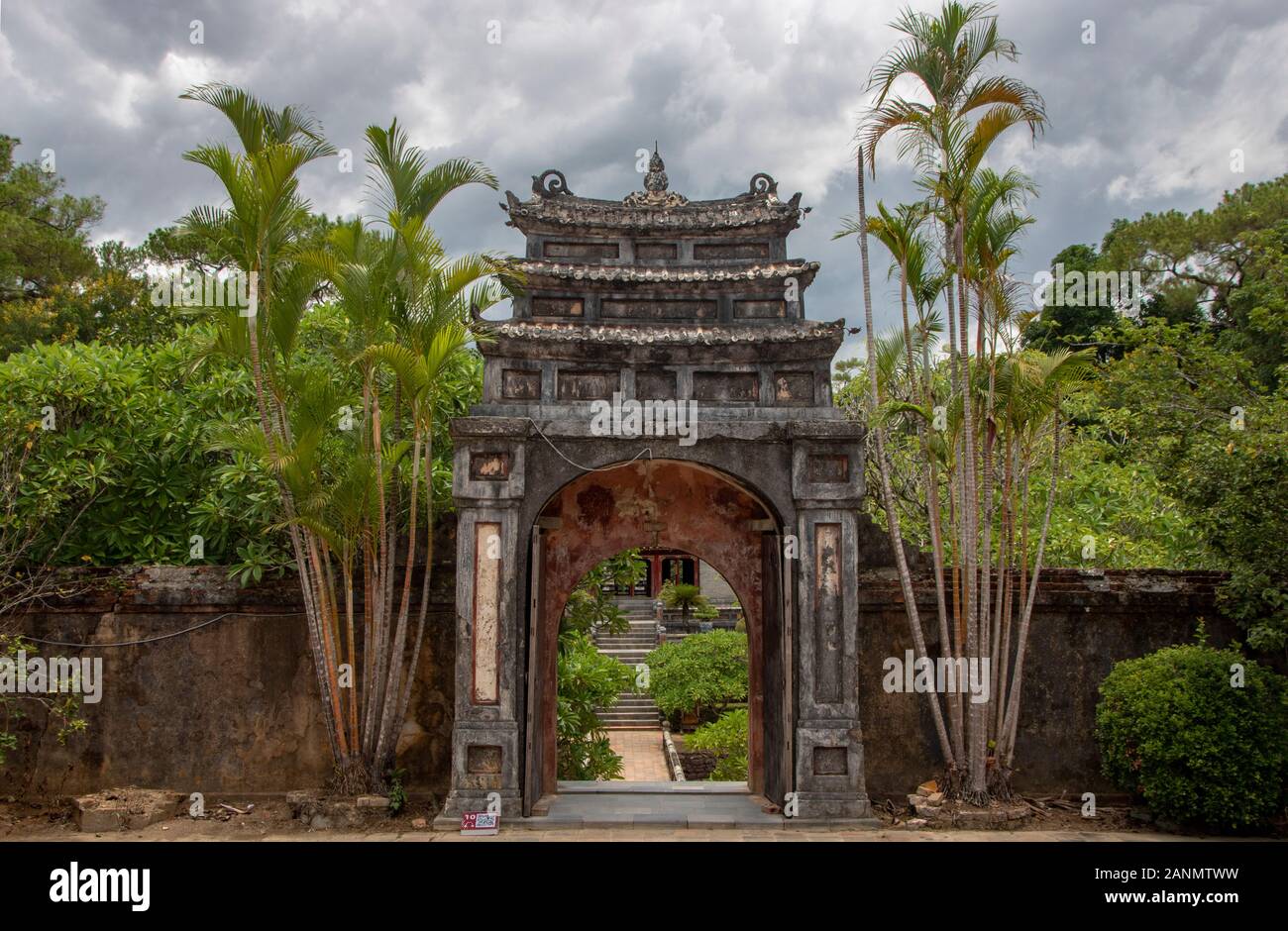 La tomba imperiale di Minh Mang in tinta, Vietnam Foto Stock