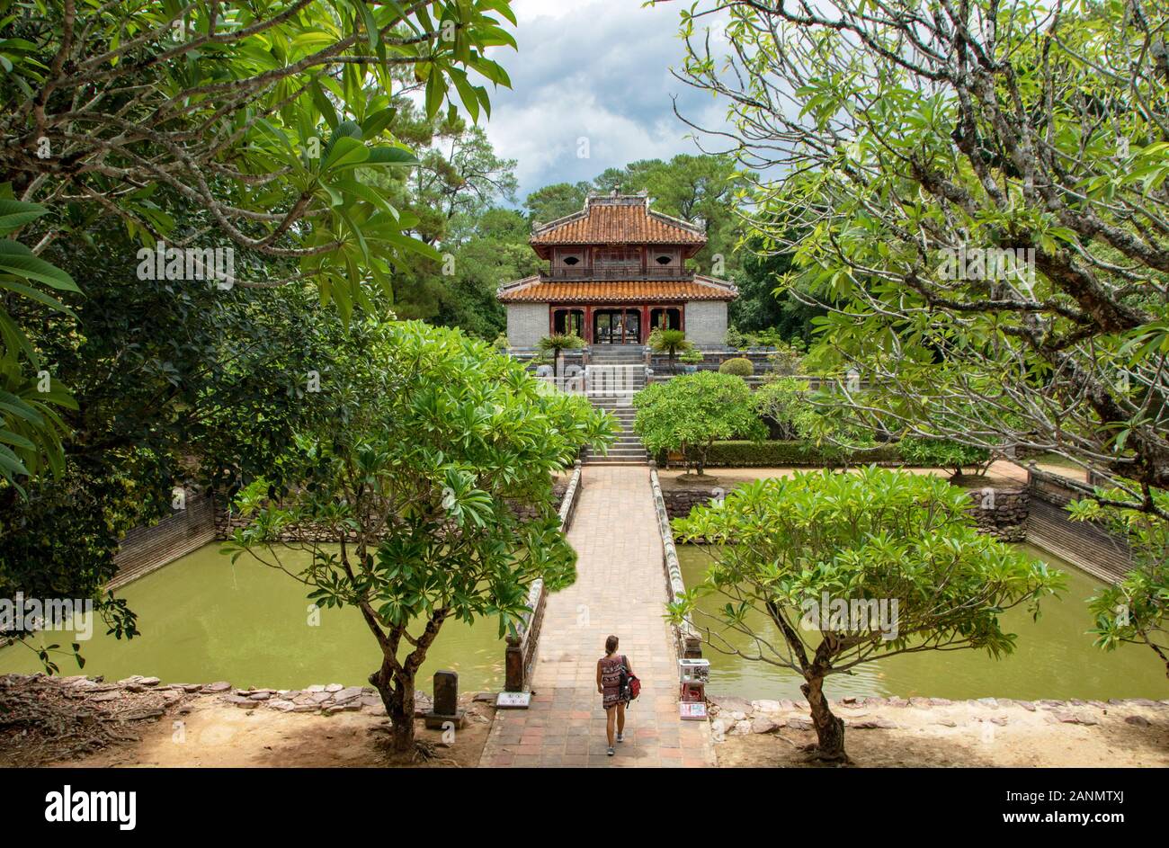 La tomba imperiale di Minh Mang in tinta, Vietnam Foto Stock