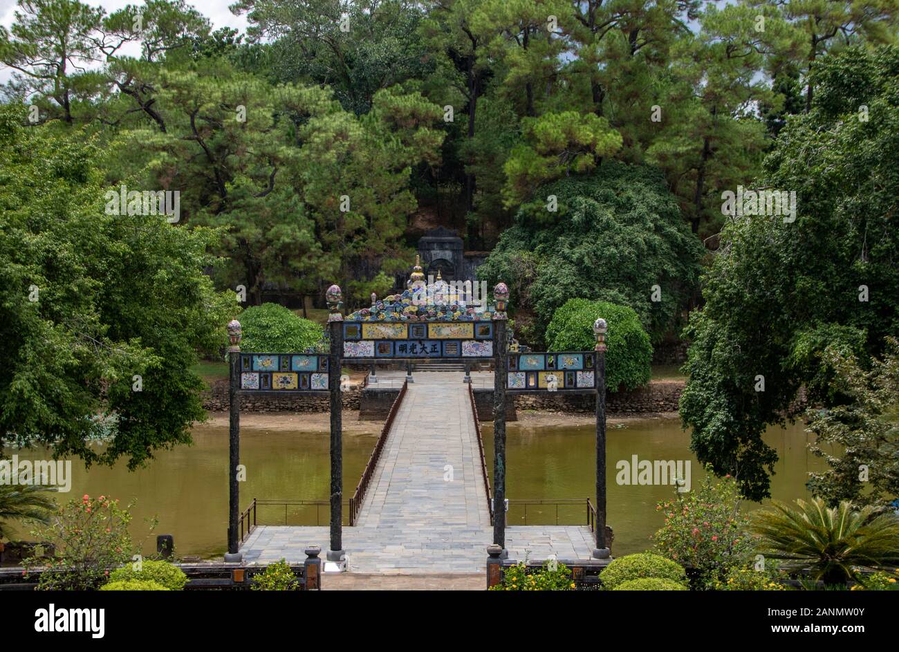 La tomba imperiale di Minh Mang in tinta, Vietnam Foto Stock