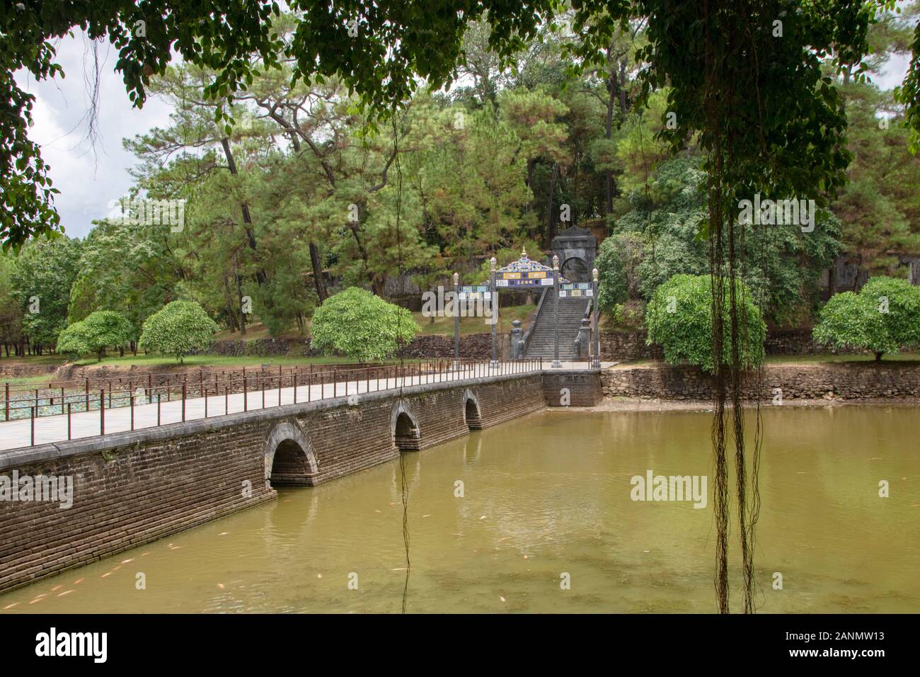 La tomba imperiale di Minh Mang in tinta, Vietnam Foto Stock