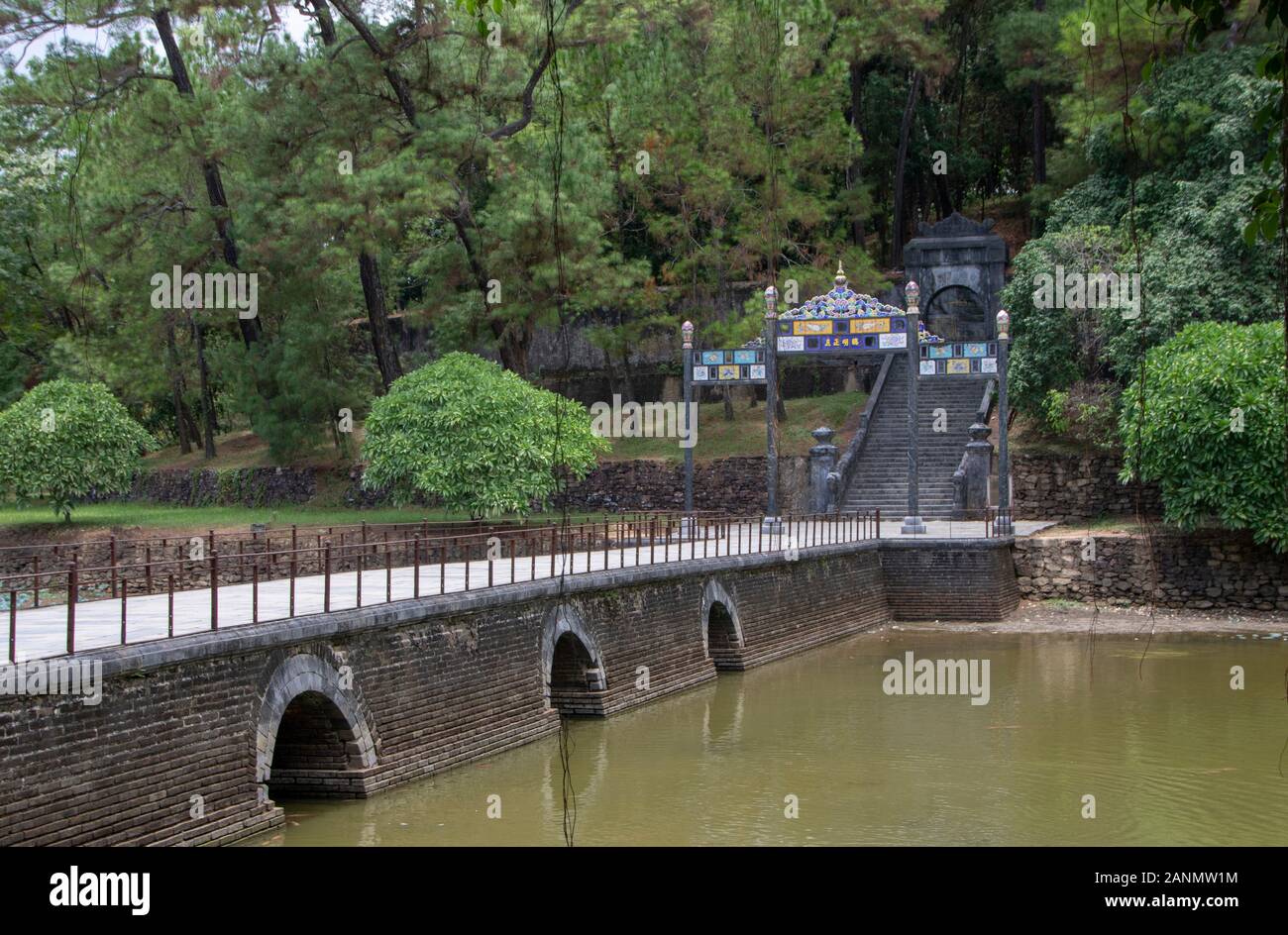 La tomba imperiale di Minh Mang in tinta, Vietnam Foto Stock