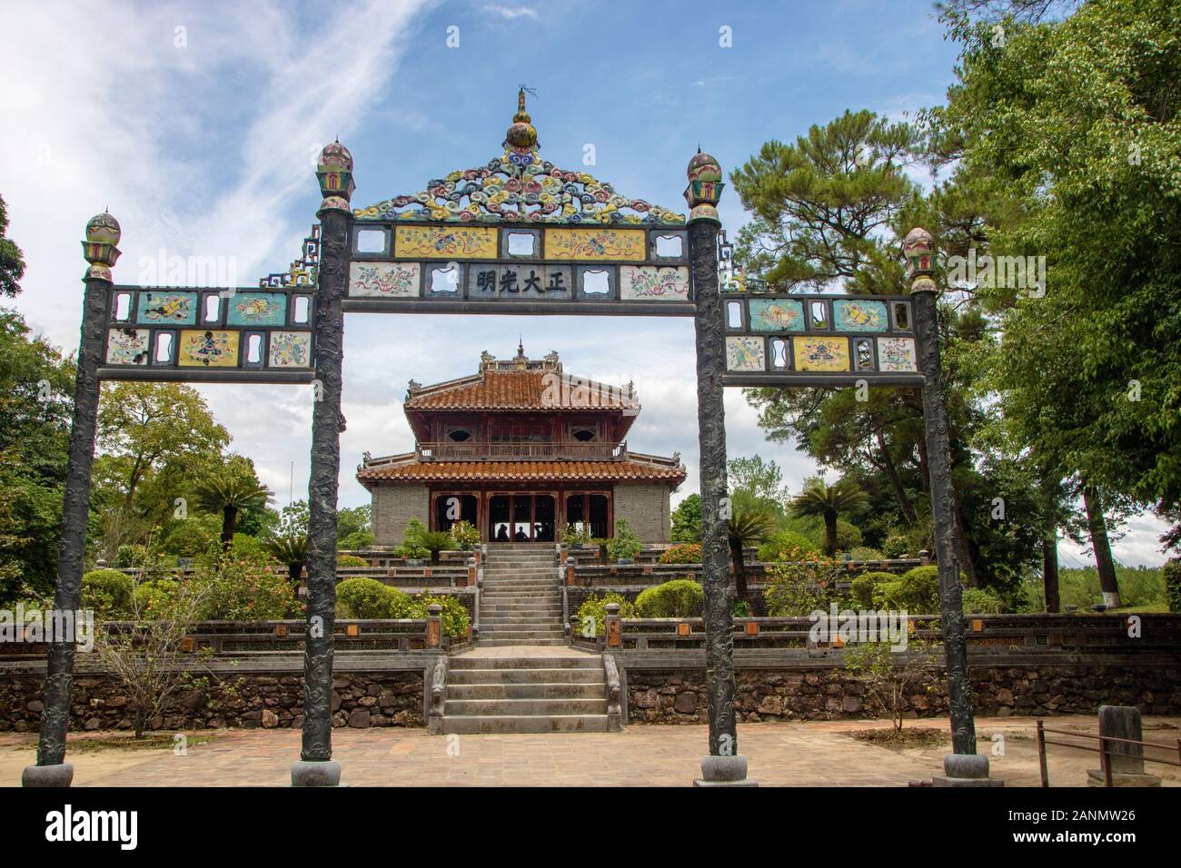 La tomba imperiale di Minh Mang in tinta, Vietnam Foto Stock