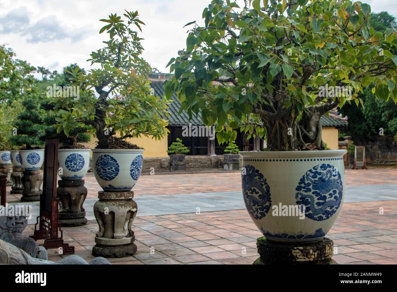 La tomba imperiale di Minh Mang in tinta, Vietnam Foto Stock