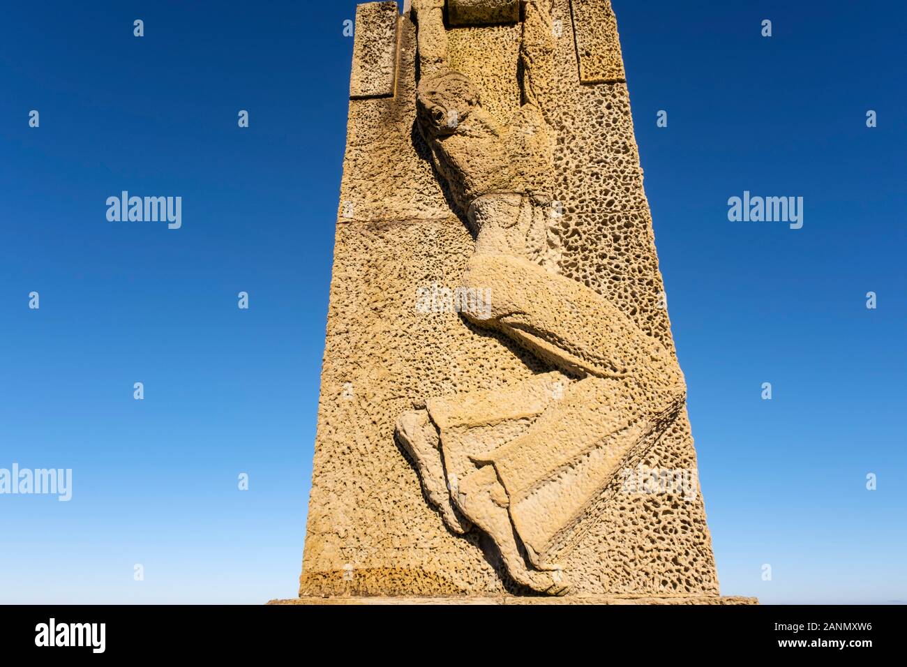 Monumento caduti della guerra civile spagnola, Cabo Mayor faro. Santander, Mare Cantabrico. Cantabria Spagna del nord. Europa Foto Stock