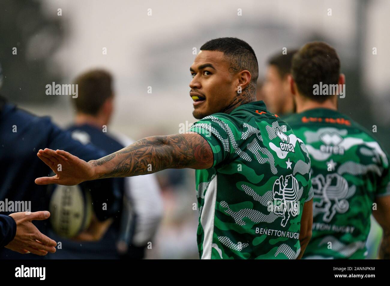 Treviso, Italia, 18 gen 2020, monty ioane (Treviso) durante la Benetton Treviso vs Leinster Rugby - Rugby Heineken Champions Cup - Credit: LPS/Ettore Grifoni/Alamy Live News Foto Stock