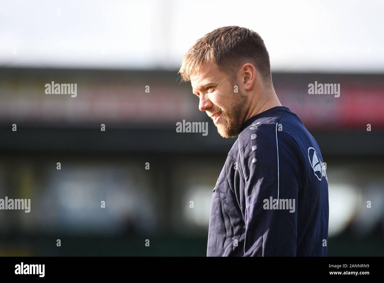 Huish Park, Yeovil, 18 gennaio 2020. . Nicky Featherstone di Hartlepool Regno durante il Vanarama National League match tra Yeovil Town e Hartlepool Regno a Huish Park, Yeovil sabato 18 gennaio 2020. (Credit: Paolo Paxford | MI News & Sport) Credito: MI News & Sport /Alamy Live News Foto Stock