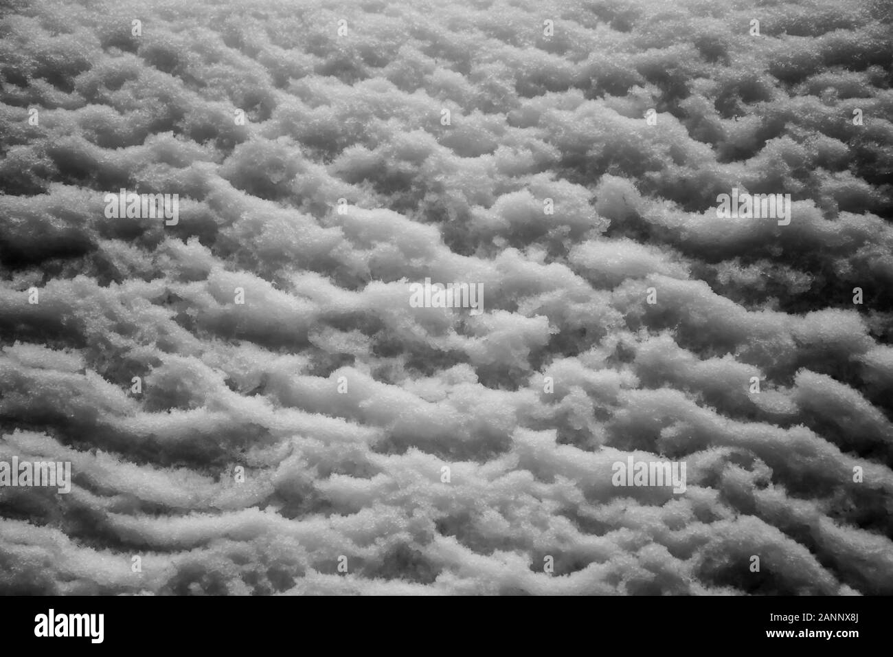 Texture astratta di una superficie di neve Foto Stock