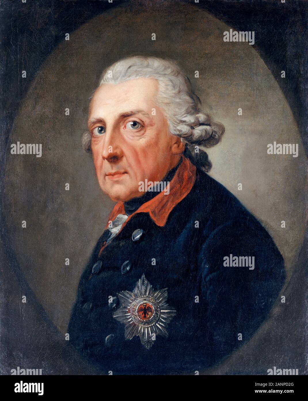 Federico il Grande, Federico II (1712 - 1786) ha governato il Regno di Prussia da 1740 fino al 1786 Foto Stock