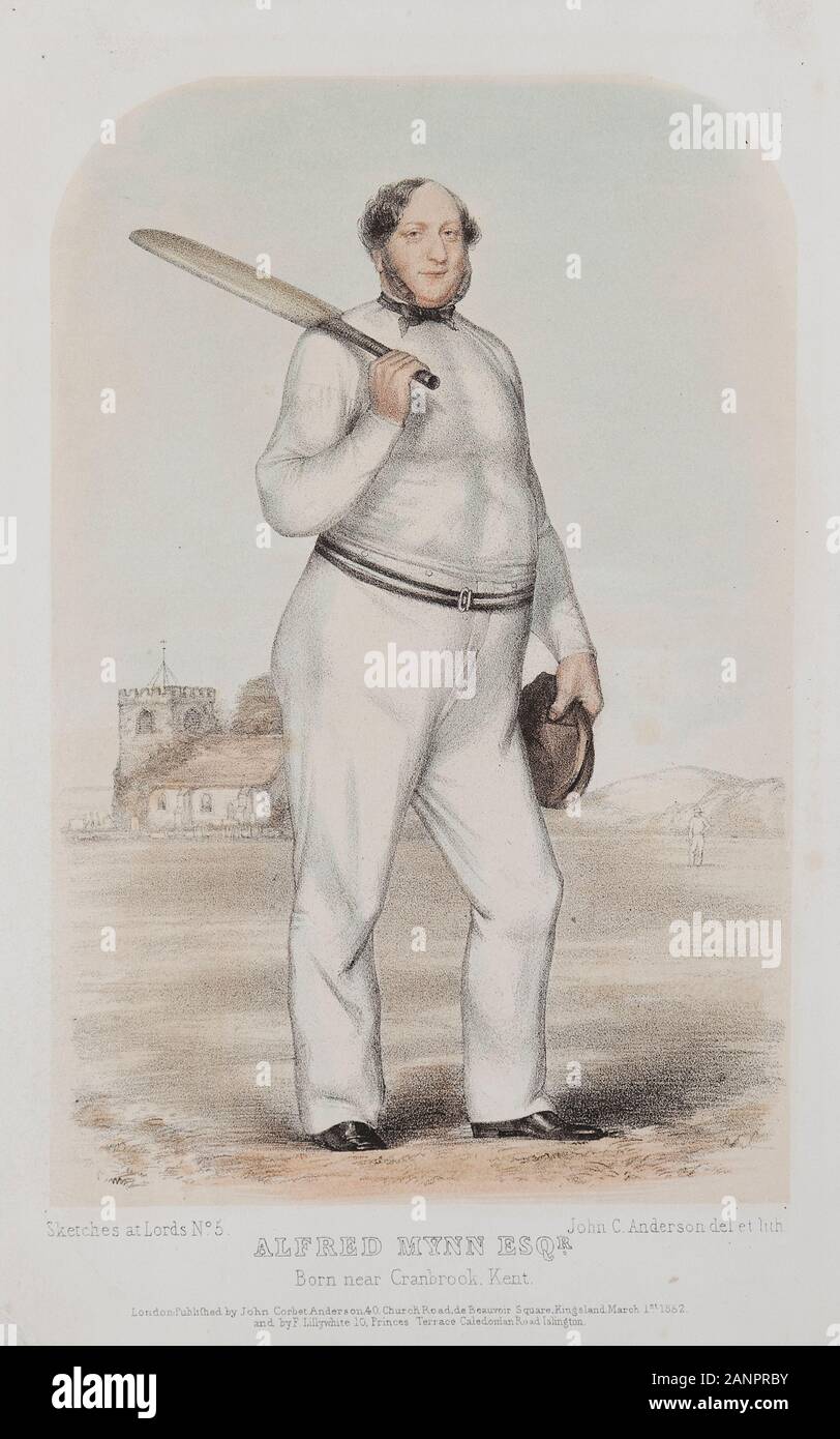 Alfred Mynn (1807-1861) inglese prima classe cricketer Foto Stock