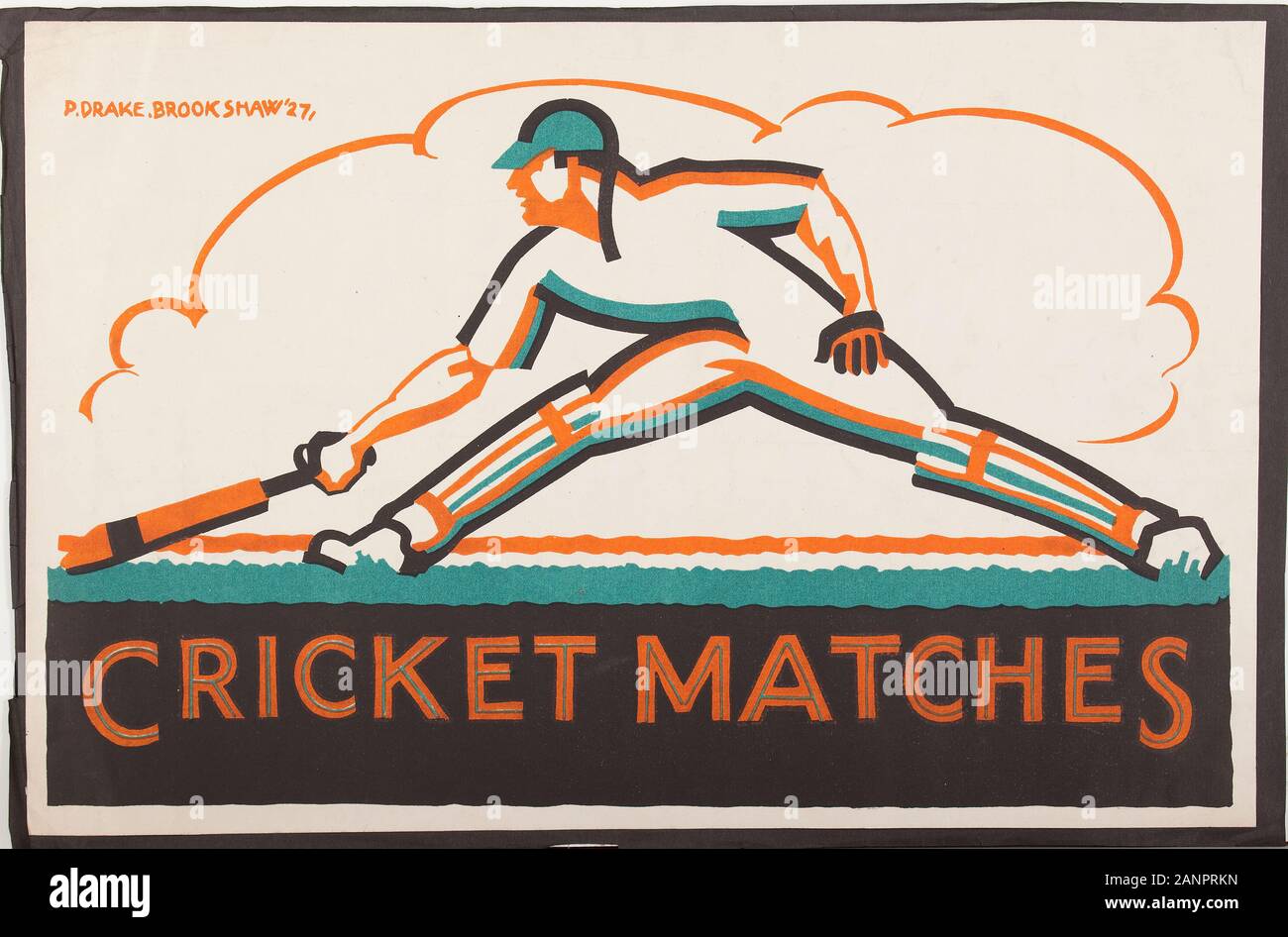 Incontri di Cricket poster 1927 Foto Stock