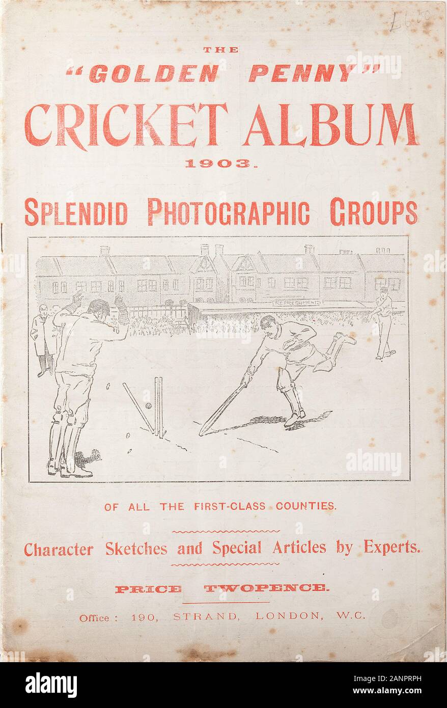 Il Golden Penny Cricket Album 1903 Foto Stock
