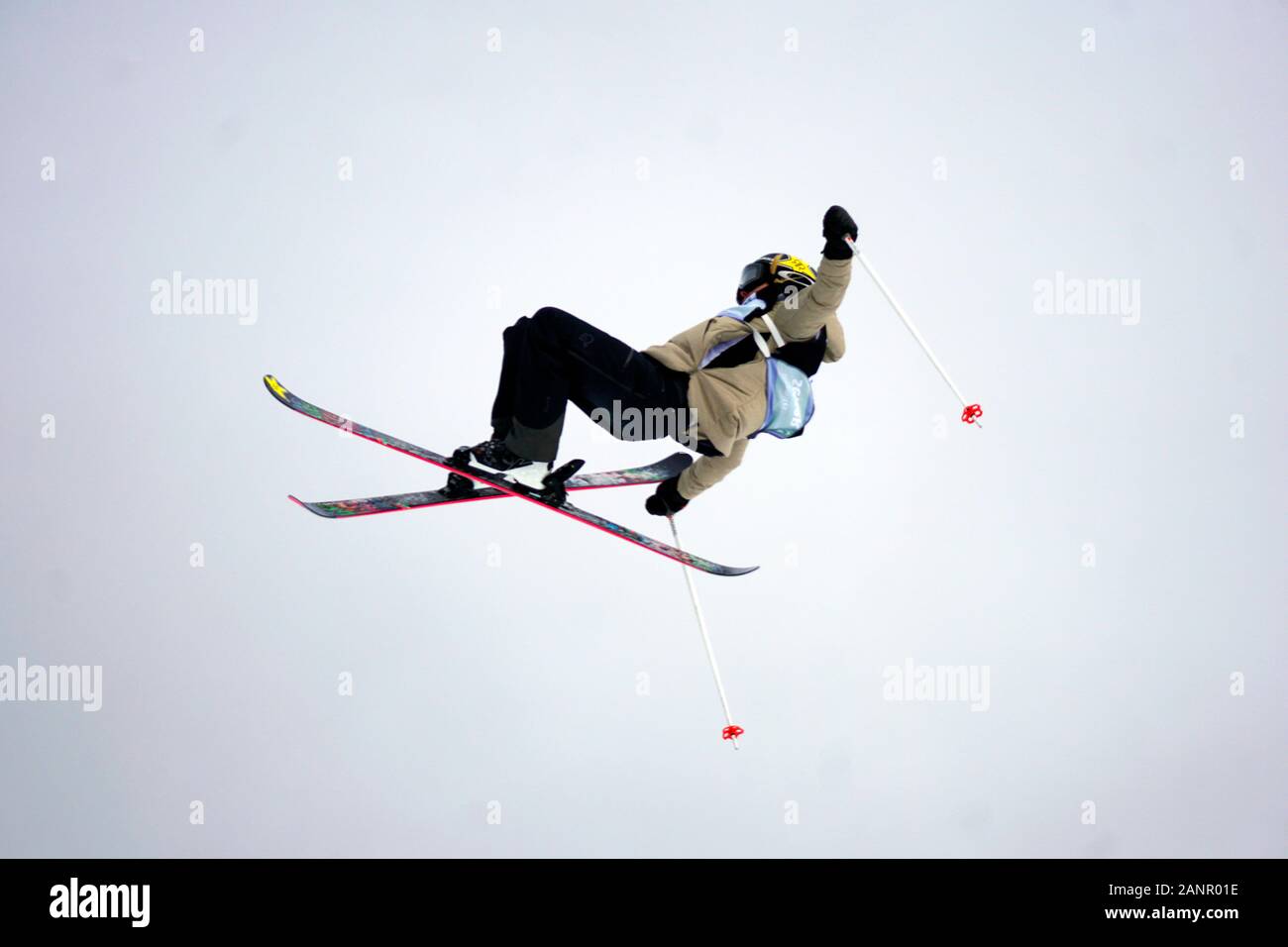 Alto Adige - Italia 18 gennaio, 2020. Killi Johanne dalla Norvegia conquistò il secondo posto alla FIS Slopestyle Freeski World Cup su 18.01.2020 nella Seiser Alm (Alpe di Siusi) Snowpark, Italia. Credito: AlfredSS/Alamy Live News Foto Stock