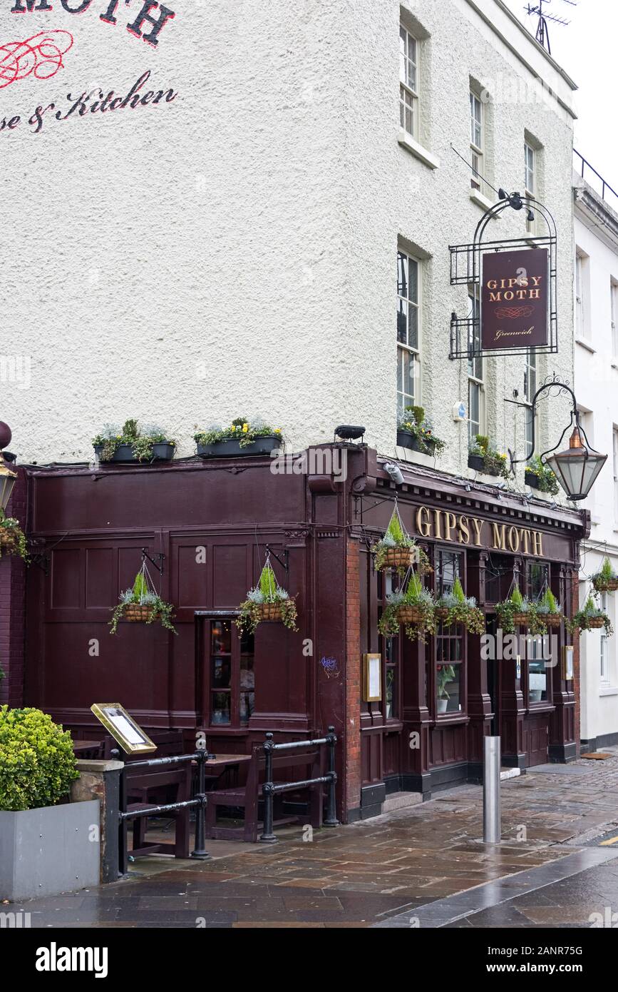 Il Gipsy Moth pub, Greenwich, Inghilterra. Foto Stock