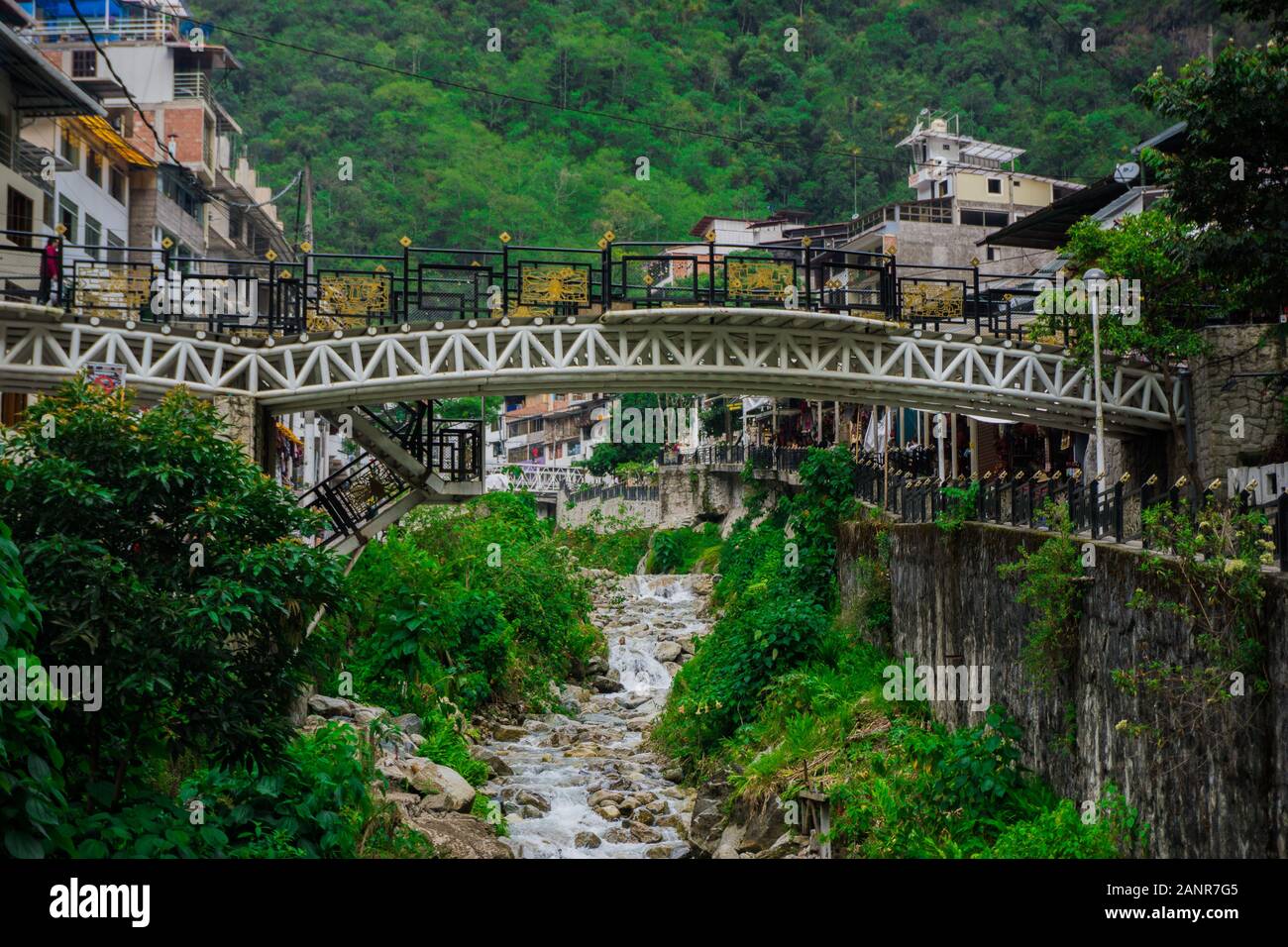 Aguas Calientes città di Machu Picchu Pueblo Foto Stock