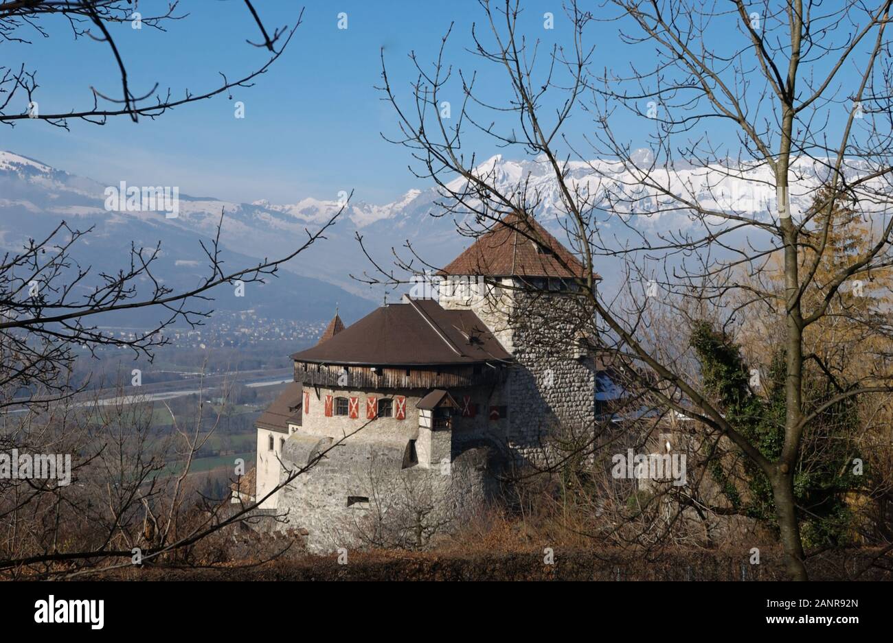 Il castello di HRH il Principe del Liechtenstein, Vaduz FL Foto Stock