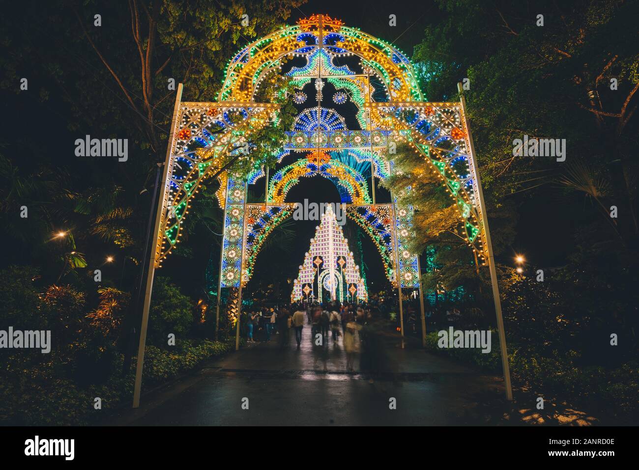 I Giardini di Baia mercatini di Natale a Singapore Foto Stock