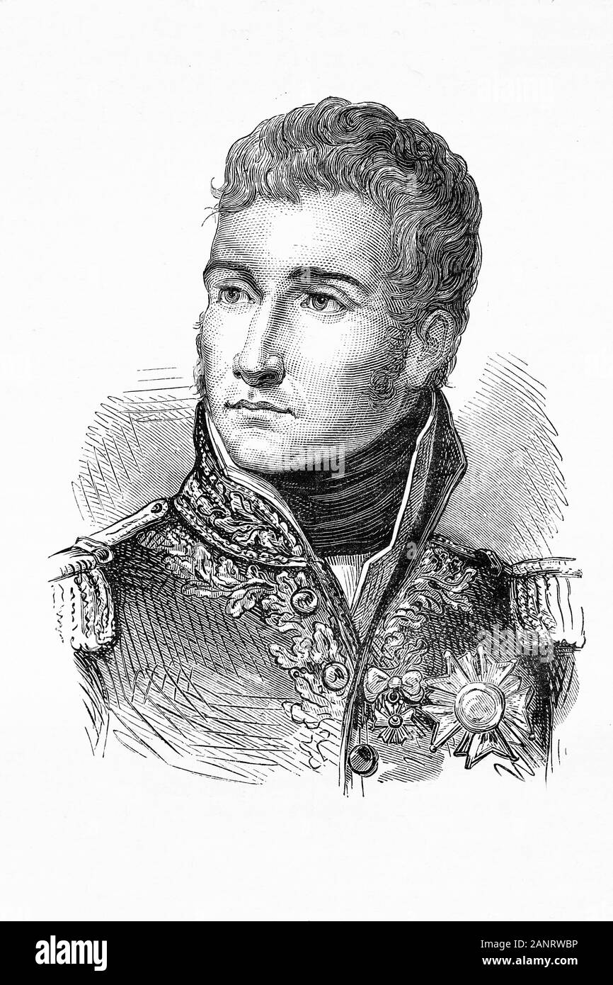 Jean Lannes. Primo Duca di Montebello, principe di Siewierz. Il Maresciallo dell'impero. Guerre napoleoniche. 1769-1809. Illustrazione di antiquariato. 1890. Foto Stock