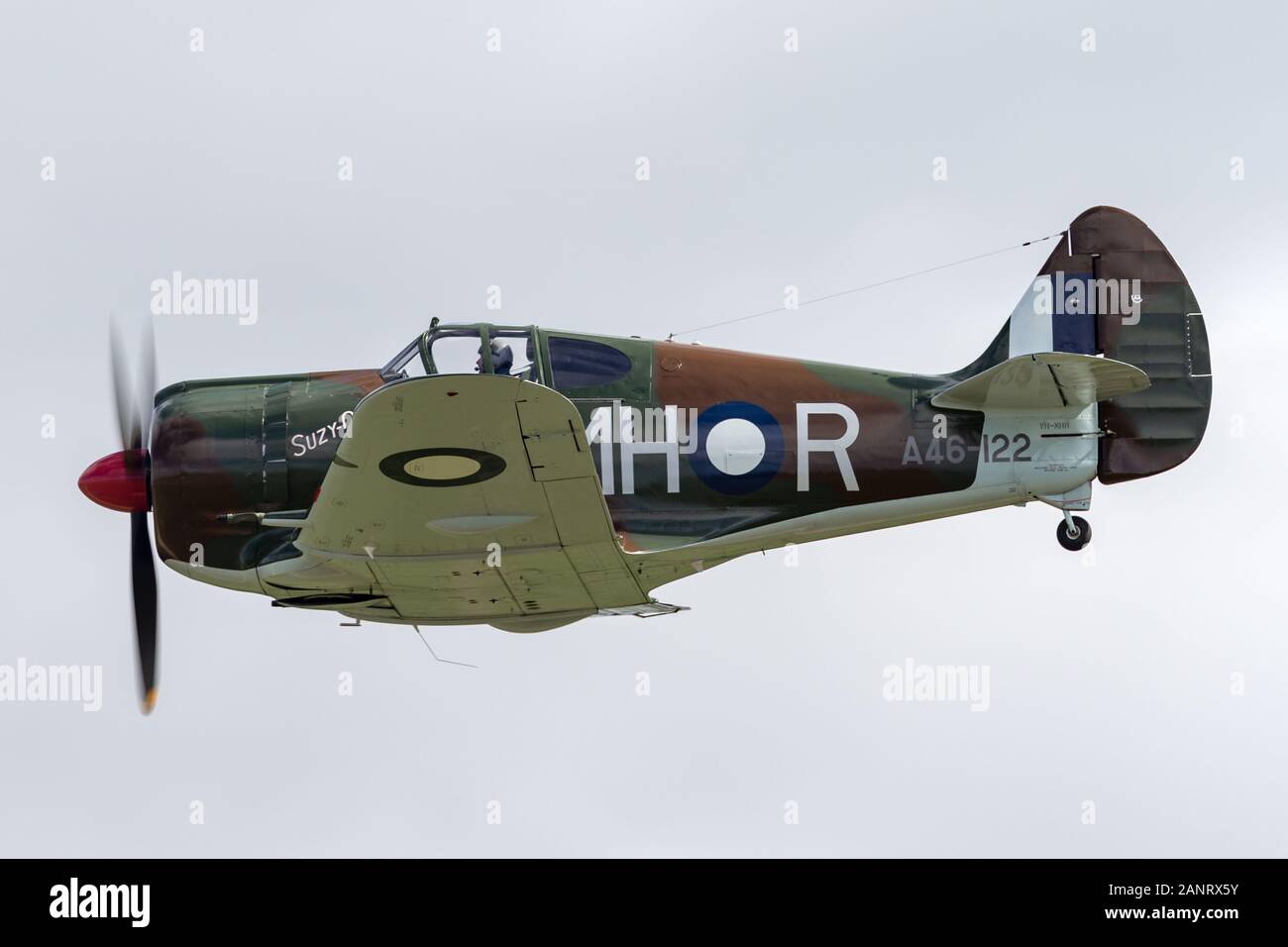 Ex Royal Australian Air Force (RAAF) Commonwealth Aircraft Corporation CA-13 Boomerang fighter aircraft VH-MHR. Foto Stock