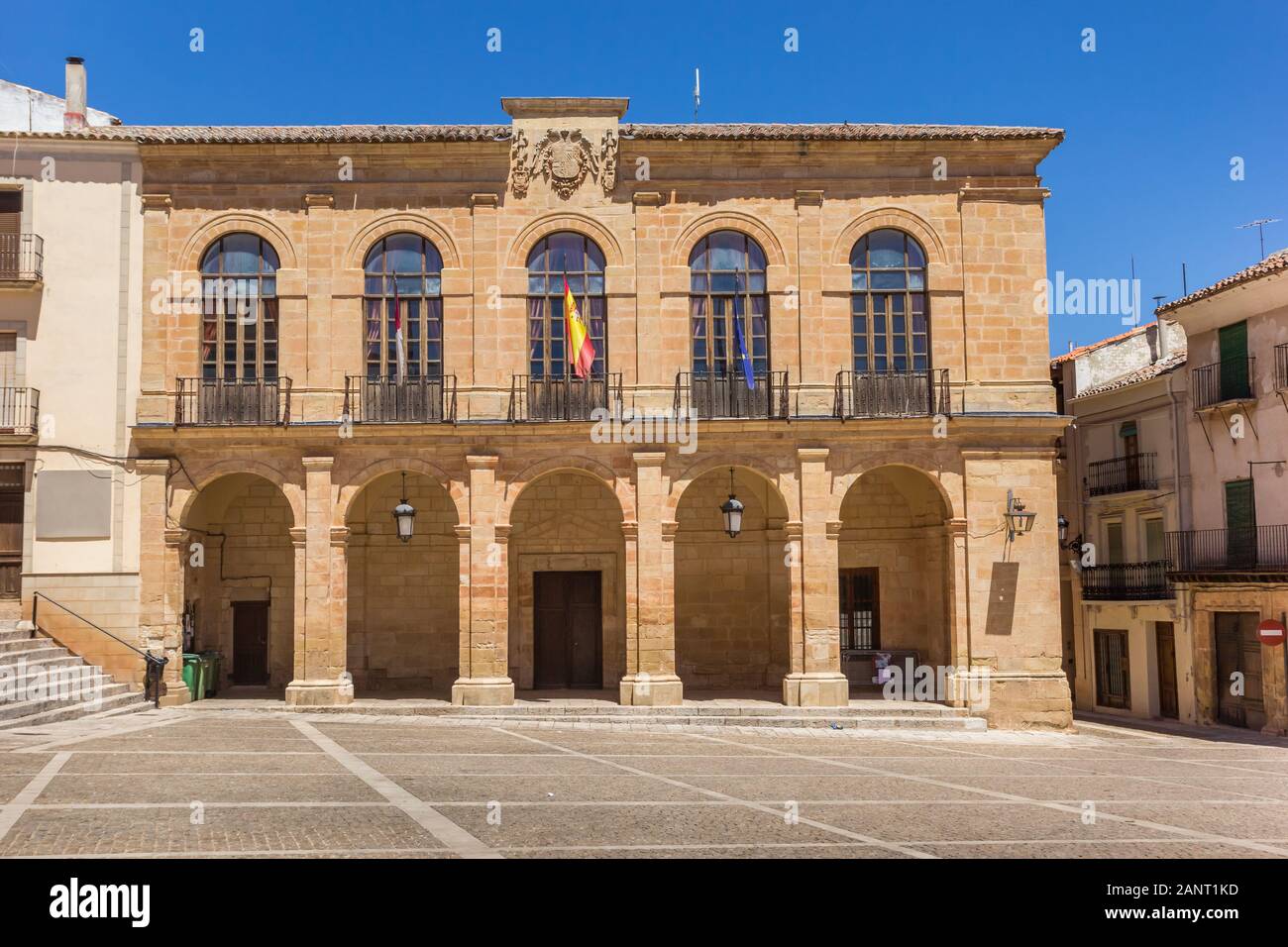 Il municipio storico nel centro di Alcaraz, Spagna Foto Stock