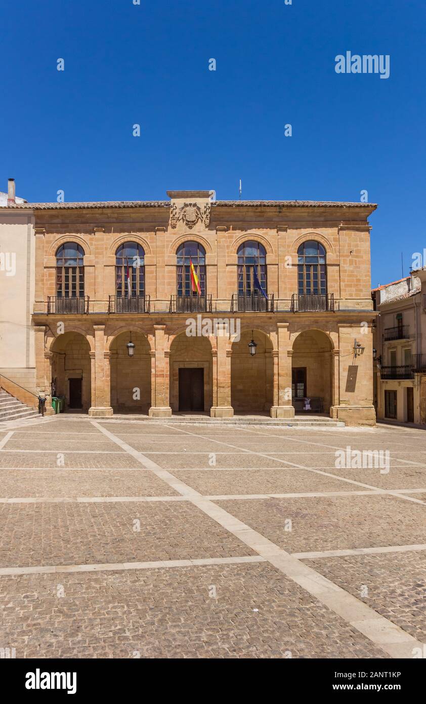 Il municipio storico nel centro di Alcaraz, Spagna Foto Stock