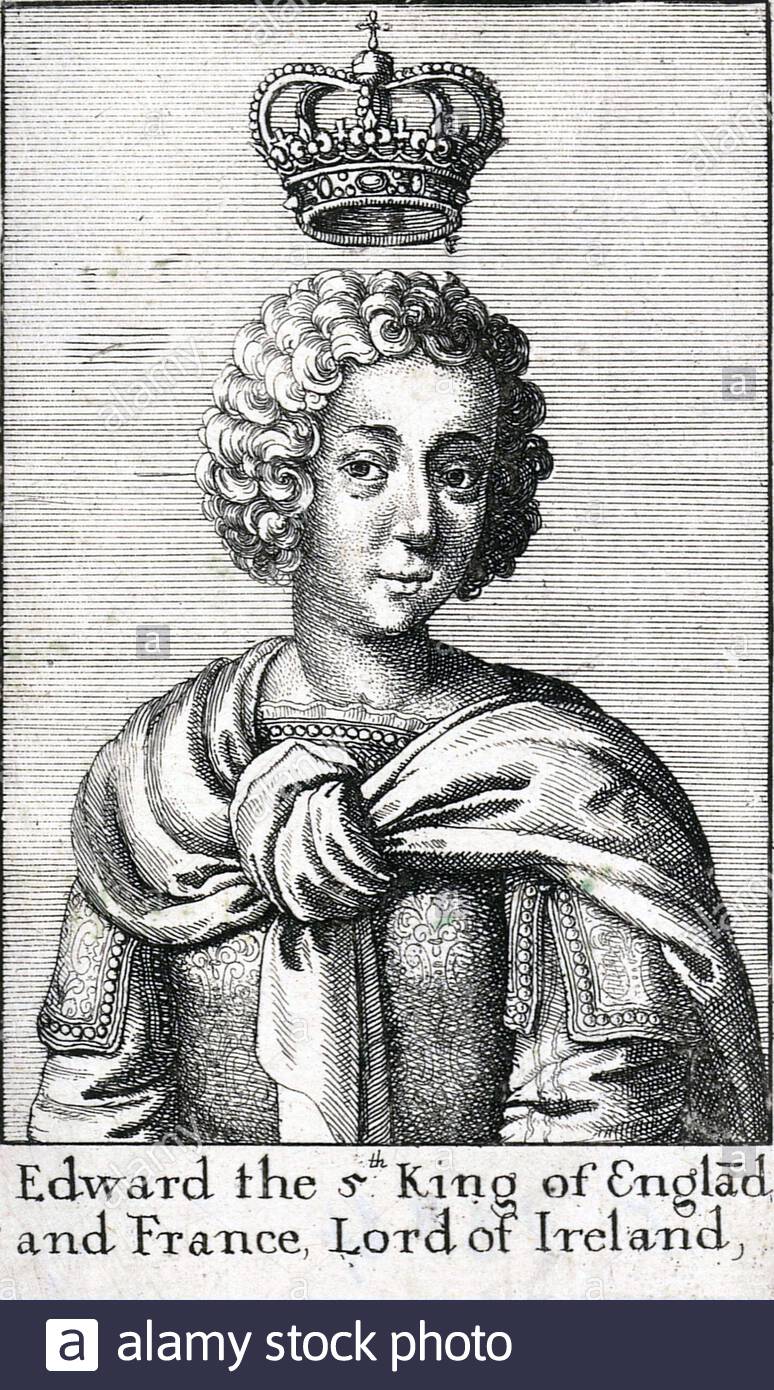 Edward V, 1470 - 1483, sono stato re d'Inghilterra dal 9 aprile 1483 fino al 25 giugno 1483, l'attacco da incisore boemo Wenceslaus Hollar da 1600s Foto Stock