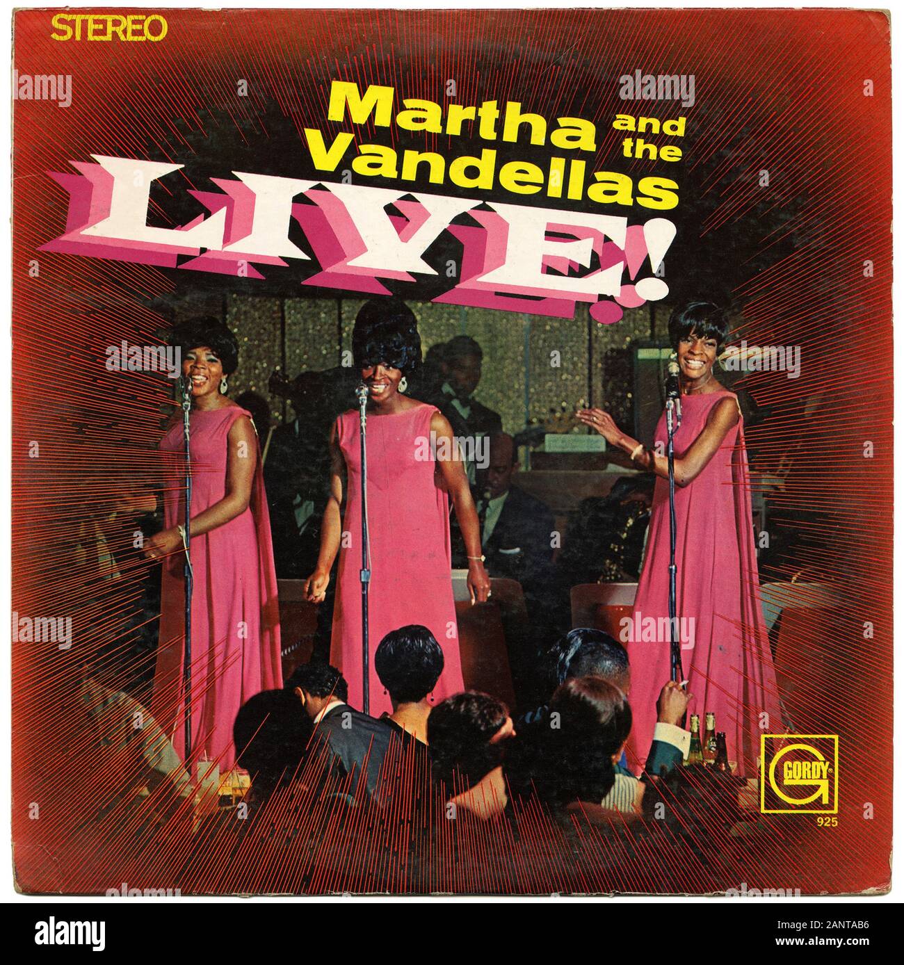 Marta e Vandellas Live! - Classic vintage album in vinile Foto Stock