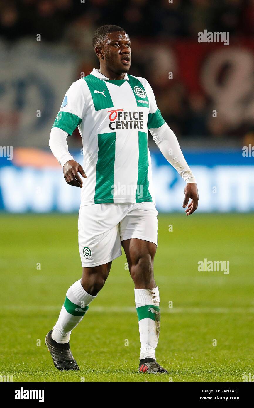 ENSCHEDE, 18-01-2020, Stadio de Grolsch Veste, calcio, stagione 2019 / 2020, olandese Eredivisie, FC Groningen player Azor Matusiwa durante la partita FC Twente - FC Groningen. Foto Stock