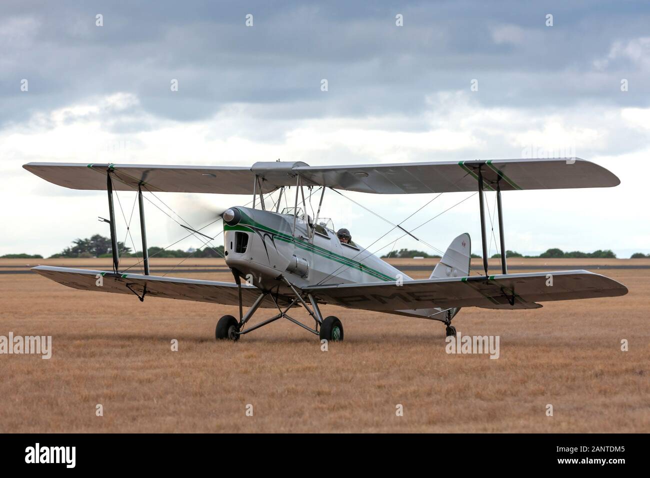 De Havilland DH-82A Tiger Moth vintage aerei trainer VH-PME. Foto Stock