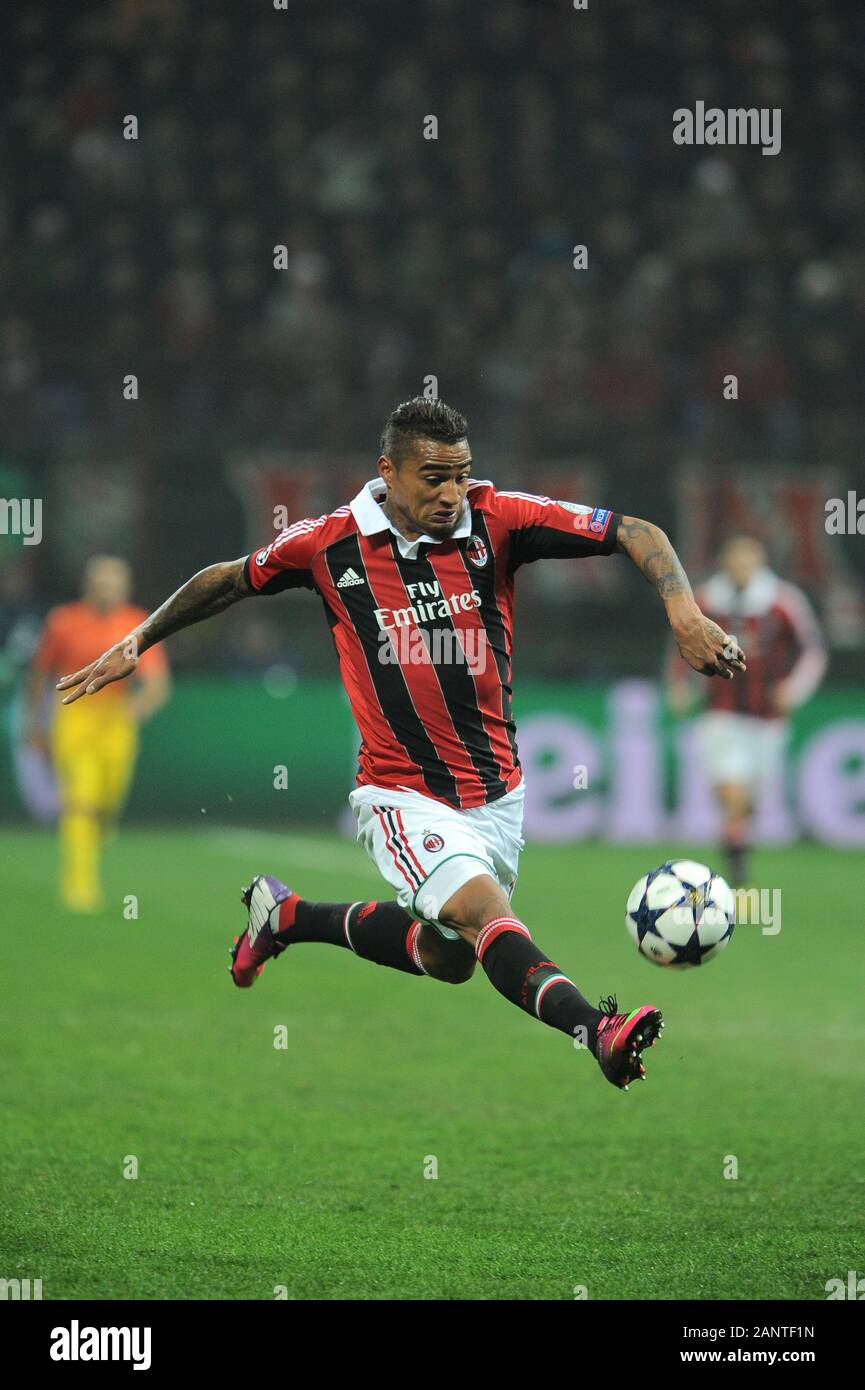 22 ottobre 2013, 'G.Meazza' Stadium, Milano, Italia: la UEFA Champions League 2013/2014, AC Milan - FC Barcelona: Kevin-Prince Boateng in azione durante la partita Foto Stock