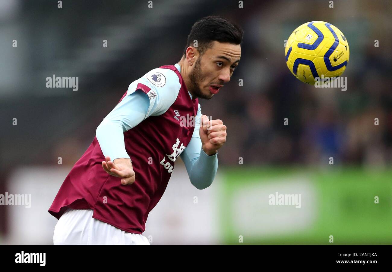 Burnley's Dwight McNeil durante il match di Premier League a Turf Moor, Burnley. Foto Stock