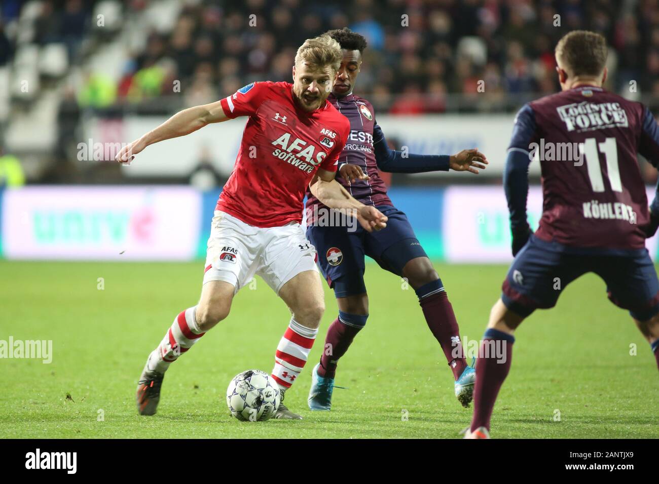 18 gennaio 2020: L'Aia, Paesi Bassi - 18 gennaio 2020: Fredrik Midtsjo (AZ Alkmaar) nella foto durante il 2019/20 attrezzatura di Eredivisie tra AZ Alkmaar e Willem II A AFAS Stadion. Credito: Federico Guerra Maranesi/ZUMA filo/Alamy Live News Foto Stock