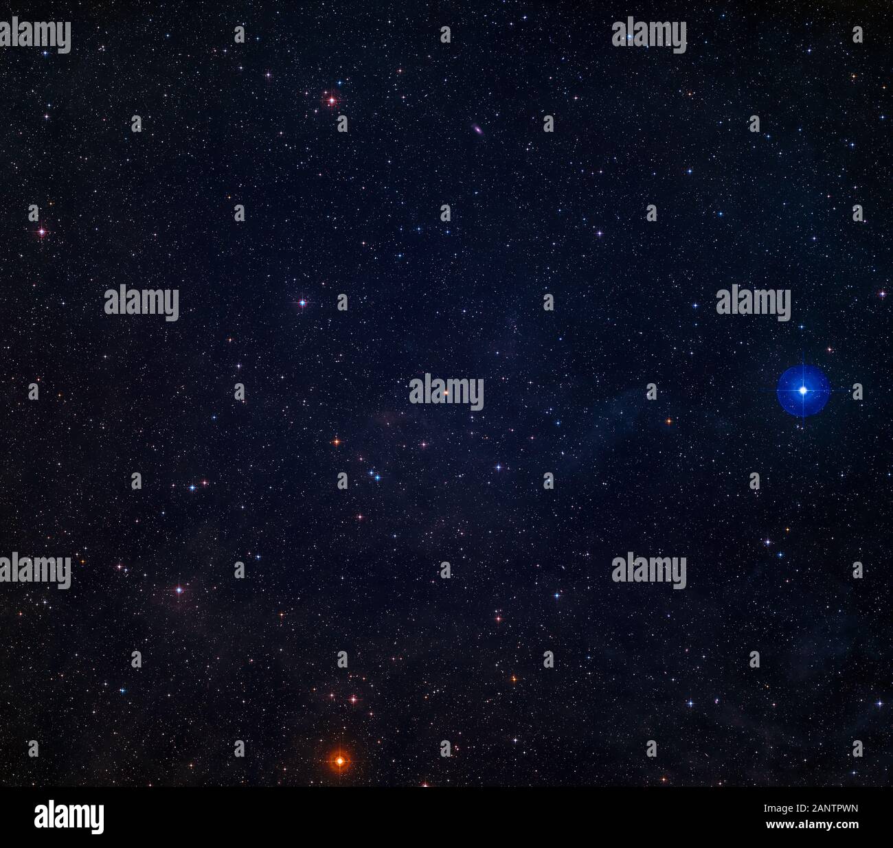Stelle perfetto sfondo con una varietà di variopinte stelle Foto Stock