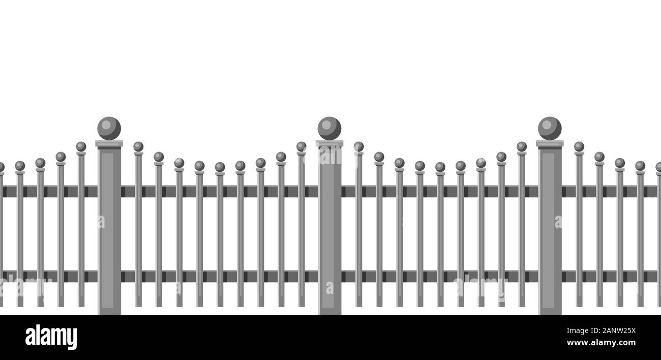 Illustrazione di metallo forgiato la recinzione. Illustrazione Vettoriale