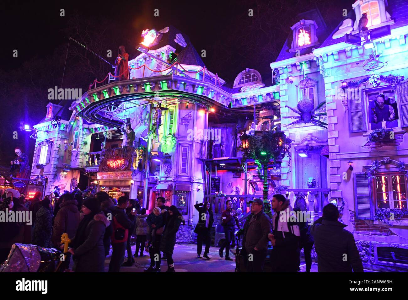 La Haunted Mansion al Winter Wonderland, Hyde Park, London, Regno Unito 2020 Foto Stock