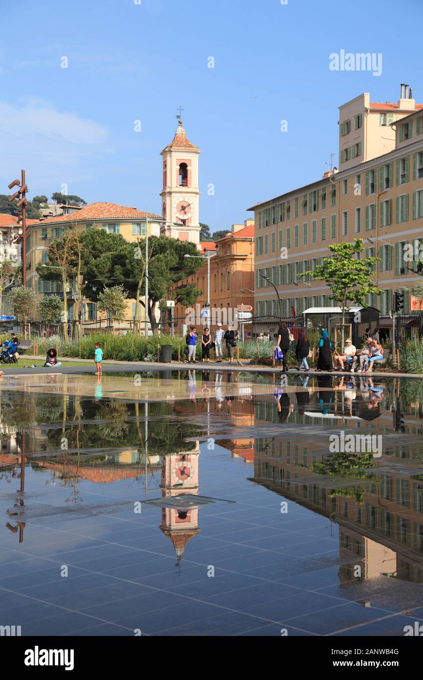 Promenade Du Paillon, Parco, Nizza, Costa Azzurra, Costa Azzurra, Provenza, Francia, Europa Foto Stock