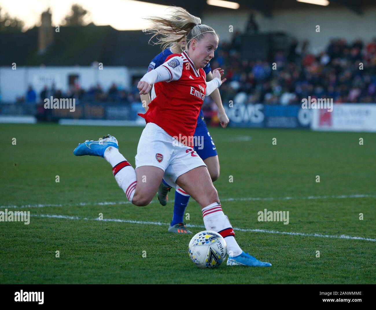 Beth Mead di Arsenal durante la Barclays donna Super League match tra Arsenal donne e Chelsea donne a Prato Park Stadium on gennaio 19, 2020 a Borehamwood, Inghilterra (foto di AFS/Espa-Images) Foto Stock