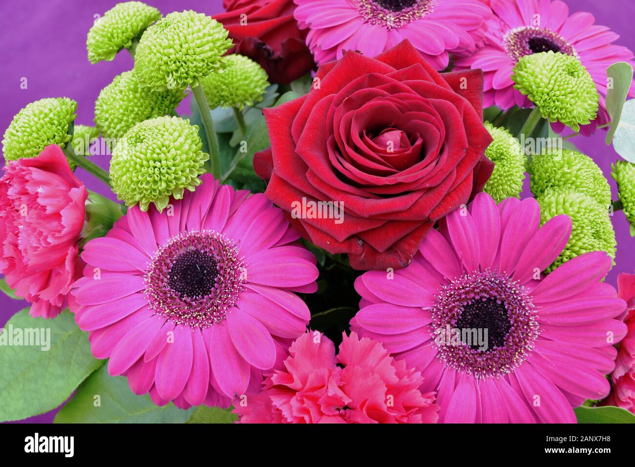 Un bellissimo fiore rosa bouquet Foto Stock
