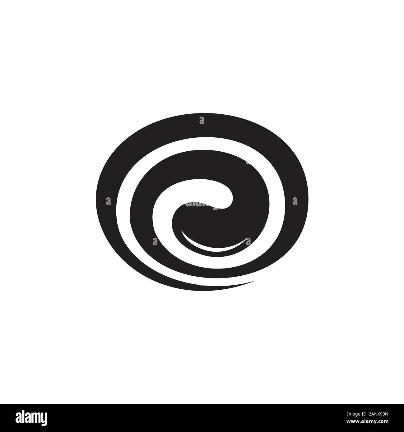 A forma di spirale moto di turbolenza astratto vettore logo Illustrazione Vettoriale