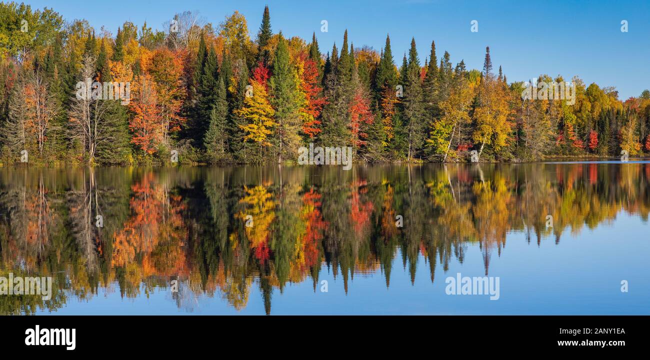 Giorno lago nel Chequamegon National Forest. Foto Stock