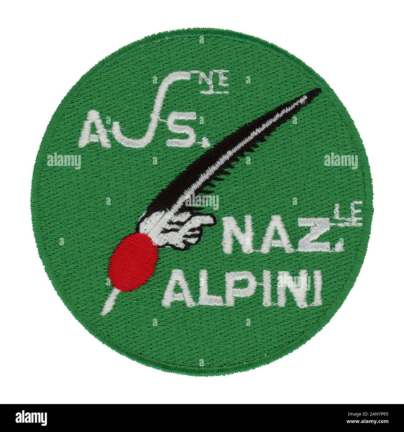 Milano, Italia - CIRCA NEL DICEMBRE 2019: Roundel dell Associazione Nazionale Alpini (significato nazionale società Alpines) Foto Stock