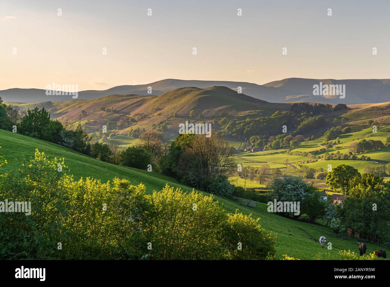 Yorkshire Dales paesaggio della Dent Dale vicino Gawthrop, Cumbria, England, Regno Unito Foto Stock