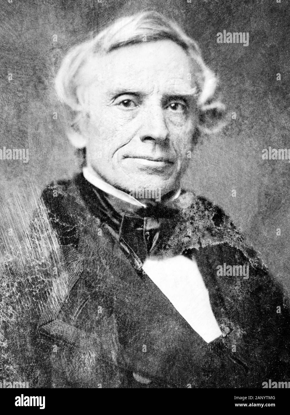 Ritratto d'epoca foto del pittore e inventore americano Samuel F B Morse (1791 – 1872) – pioniere nello sviluppo del telegrafo elettrico e co-creatore di Morse Code. Foto circa 1850 di Mathew B Brady. Foto Stock